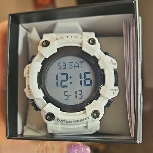 Ativa White Digital Tactical Sports Watch